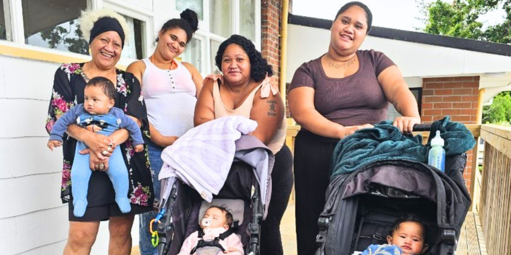 A group of wahine | women, mama | mothers holding their pepi | babies